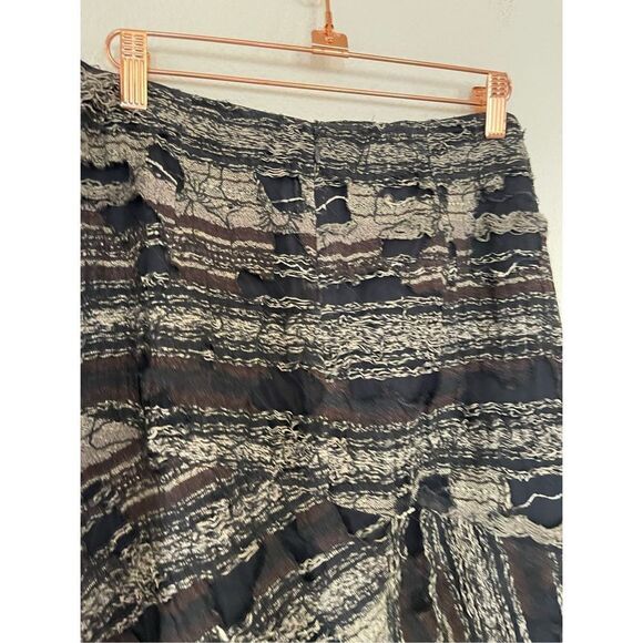 NWT Angel Iglesias‎ linen distressed knee length skirt size 44 - Picture 4 of 11